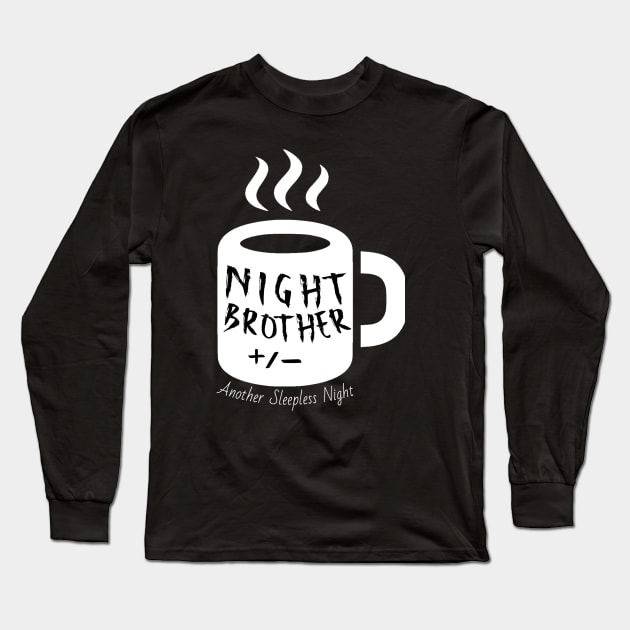 Night Brother Sleepless Night Long Sleeve T-Shirt by poeelectronica